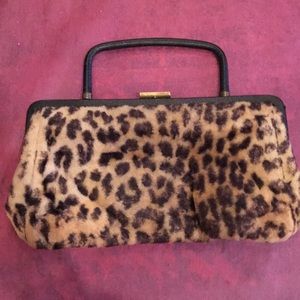 Vintage 1960’s leopard (faux fur) purse